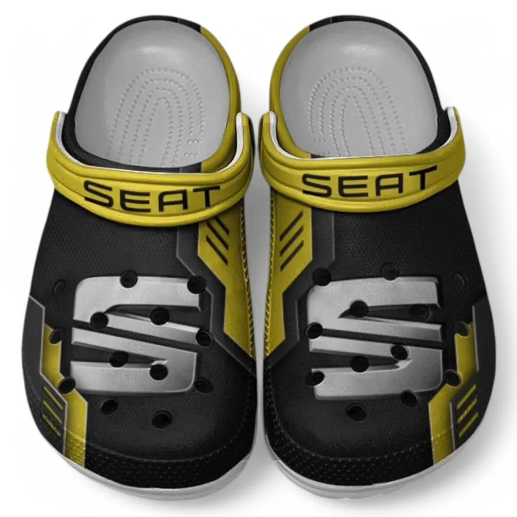 Seat Crocs Shoes, Clogs Men Women, Gift For Seat Fan CAR185031525278 - Yellow