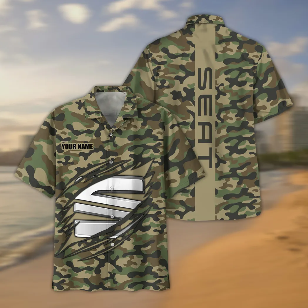 seat hawaiian shirt style camo oversized hawaiian car210040825734