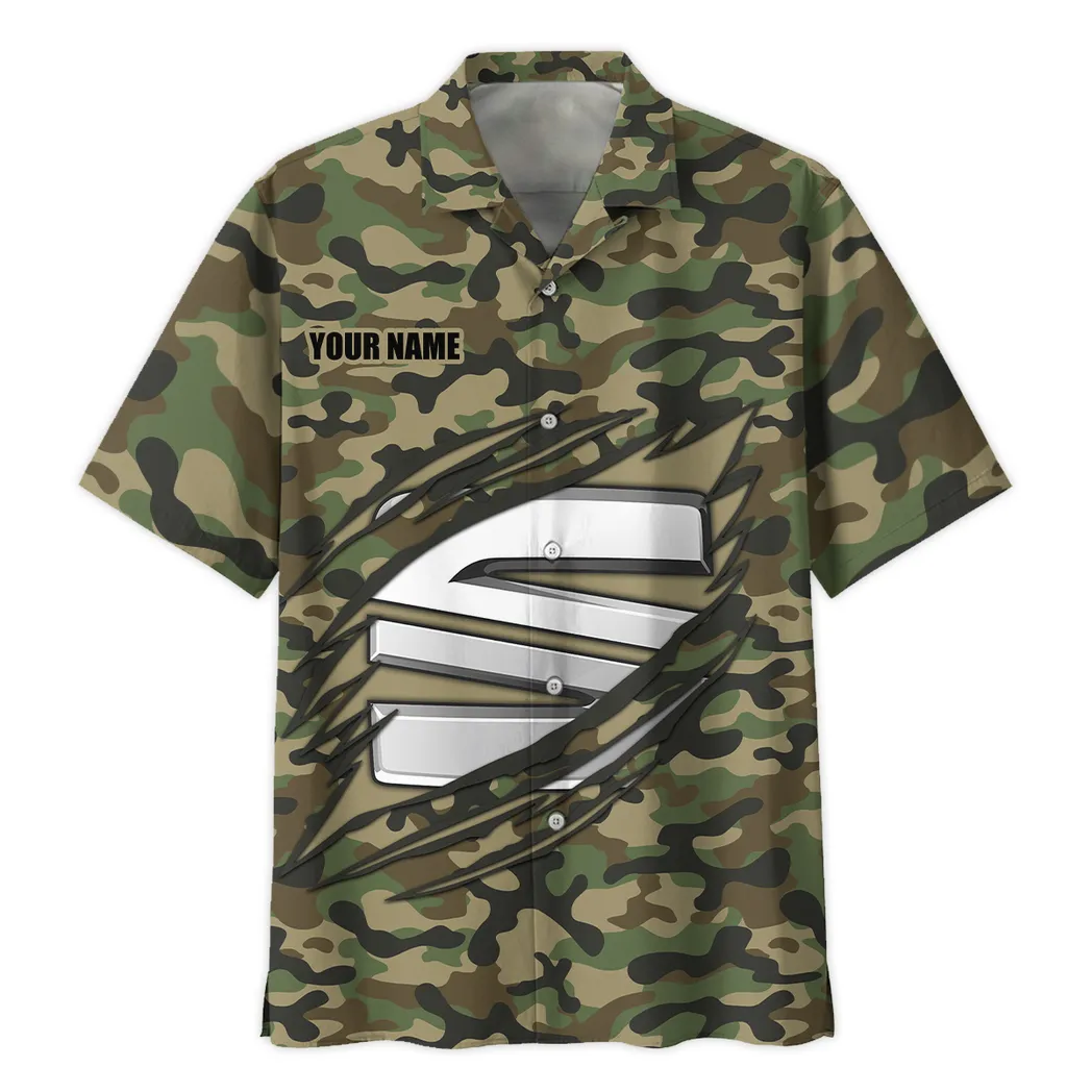 seat hawaiian shirt style camo oversized hawaiian car210040825734