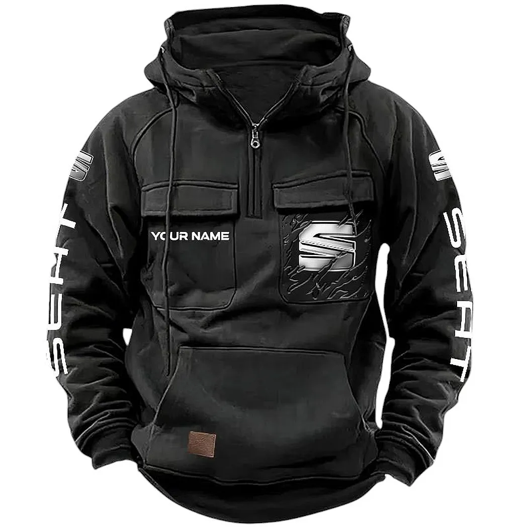Seat Hoodie Tactical Quarter Zip, Gift For Seat Lovers CAR164022425169 - Black