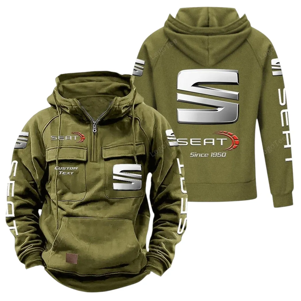 seat tactical quarter zip hoodie gift for seat lovers gift for him husband boyfriend army green car96021425682 1 hikmr