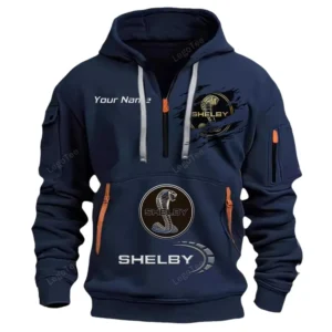 shelby american half zip hoodie car113021425842 best gift for him husband boyfriend navy djs74