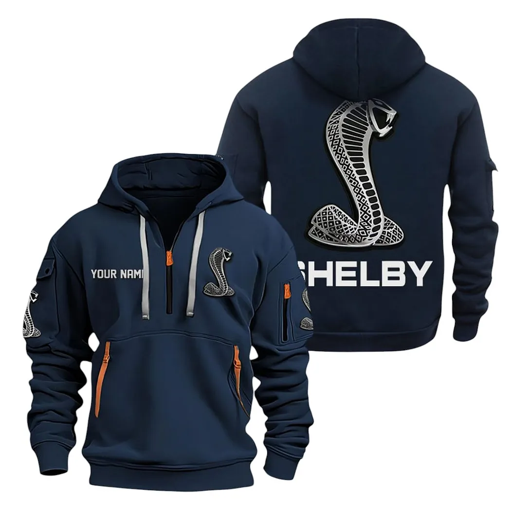 shelby american half zip hoodie for men gift for shelby american lovers car20022125713 navy osq7m