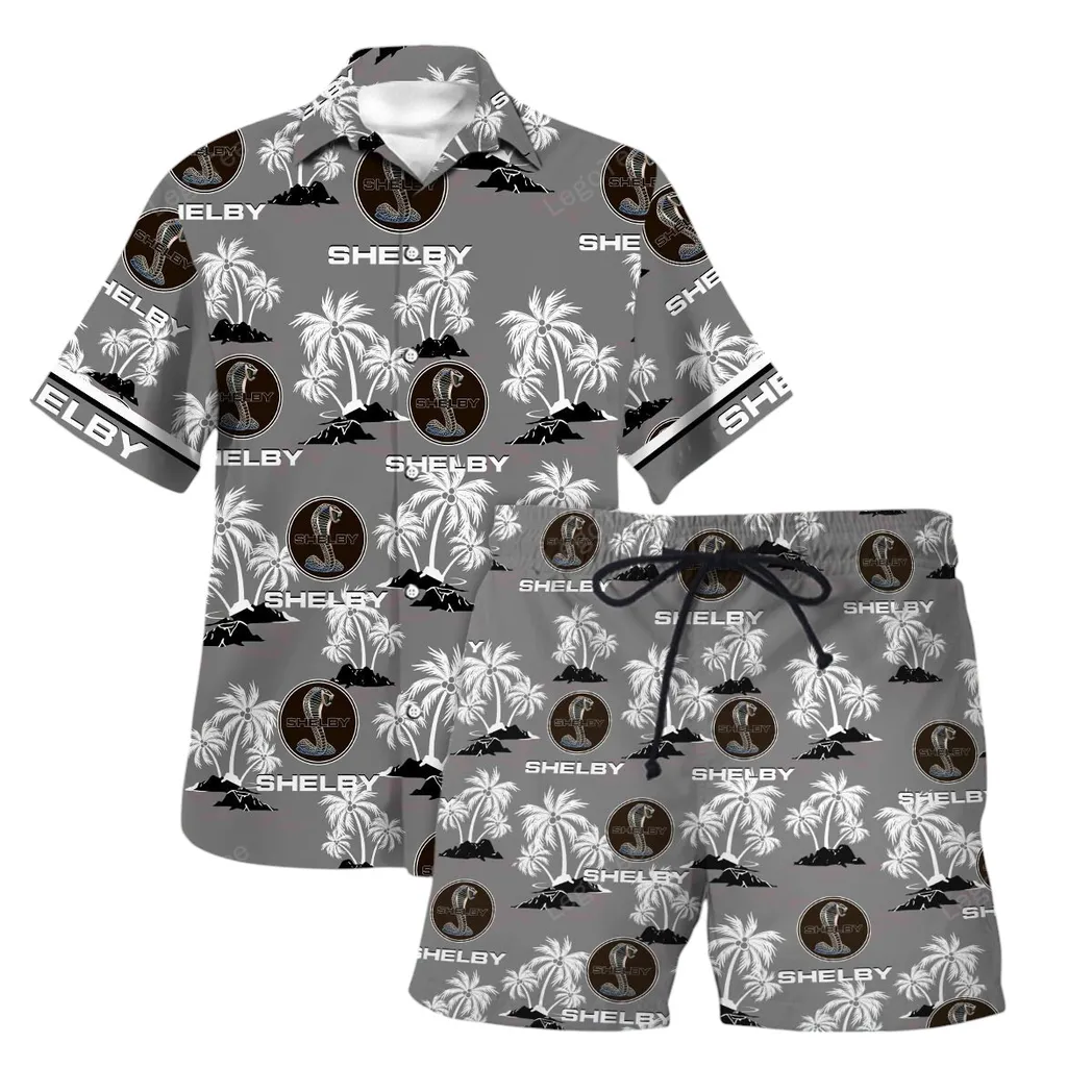 shelby american hawaiian shirt set for men gift for shelby american lovers gift for him husband boyfriend car144021125492 1 snp5l