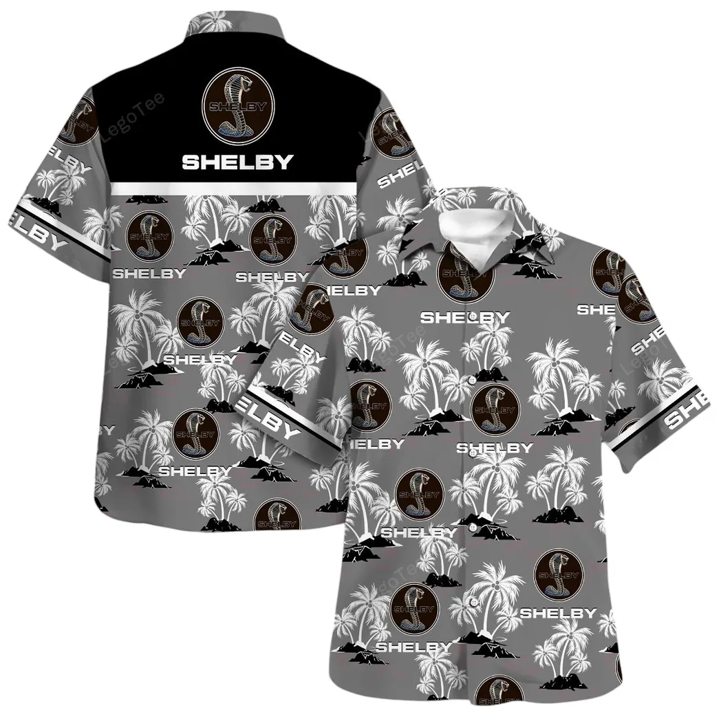 shelby american hawaiian shirt set for men gift for shelby american lovers gift for him husband boyfriend car144021125492 1