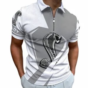 shelby american zipper polo shirt for men gift for shelby american fan car68022125929 c7722