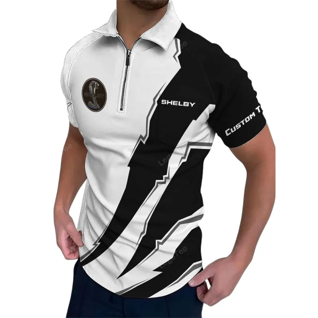 shelby american zipper polo shirt gift for shelby american lovers gift for gift for him husband boyfriend car128021025024 6llgb