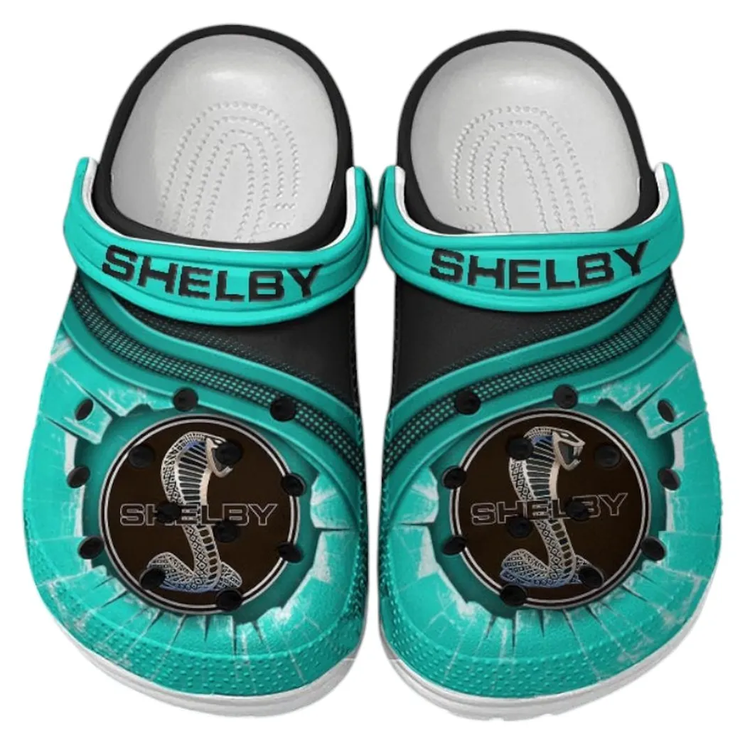 Shelby Crocs Clogs Men Women, Gift For Shelby Fan CAR188032025181 - Cyan