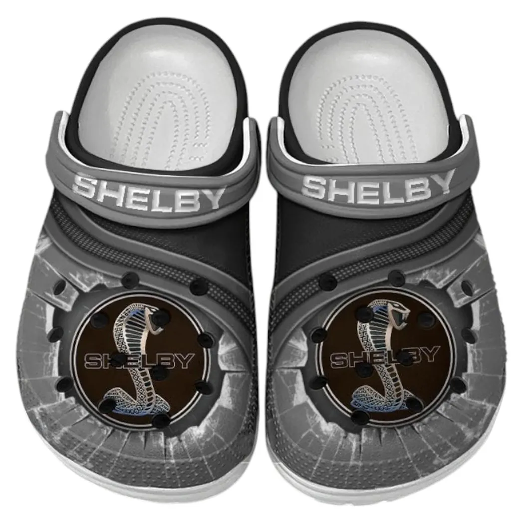Shelby Crocs Clogs Men Women, Gift For Shelby Fan CAR188032025181 - Gray