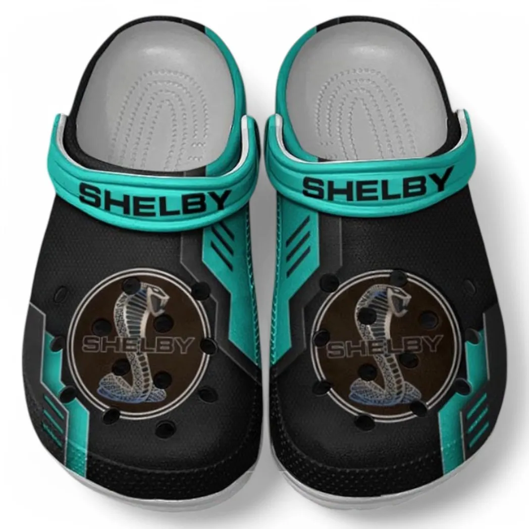 Shelby Crocs Shoes, Clogs Men Women, Gift For Shelby Fan CAR185031525244 - Cyan