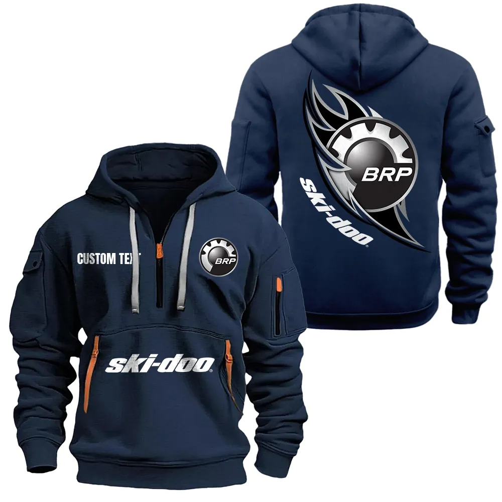 ski doo hoodie half zipper car1701112176 car all over print hoodie half zipper navy n4juy
