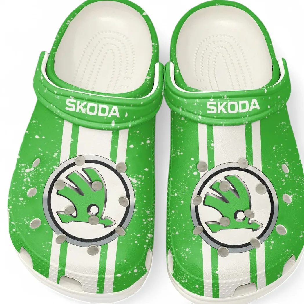 skoda auto crocs gift for skoda auto lovers gift for him husband boyfriend car62022025134 white