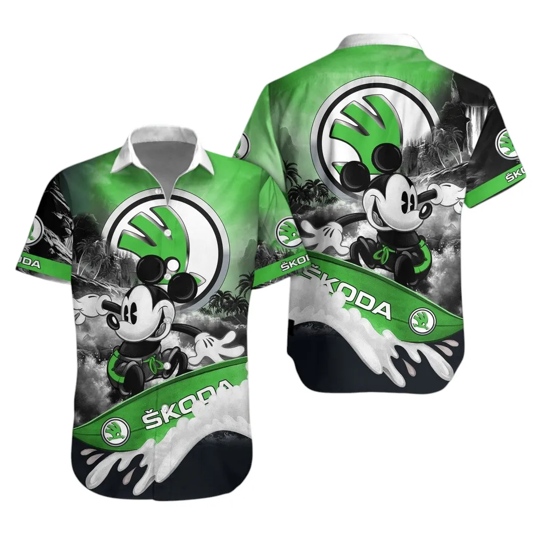 skoda auto hawaiian shirt for men gift for skoda auto lovers gift for him husband boyfriend car53030625105 dpzlt