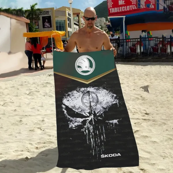 skoda beach towel gift for skoda lovers gift for him husband boyfriend car17302252561 1r0at