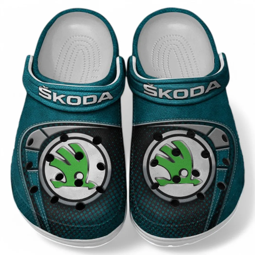 Skoda Crocs Sandals For Men Women, Gift For Skoda Fan CAR177031425578 - Cyan