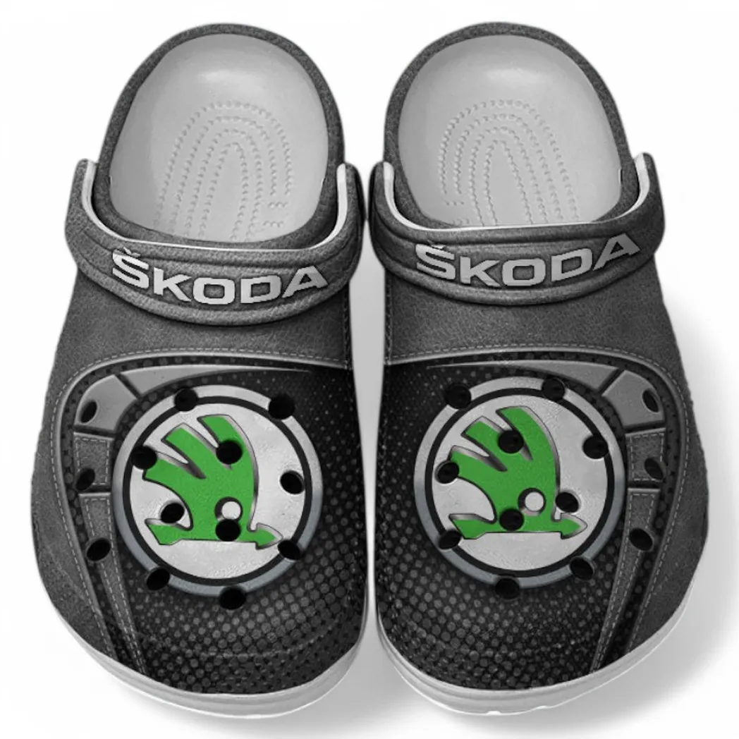 Skoda Crocs Sandals For Men Women, Gift For Skoda Fan CAR177031425578 - Gray