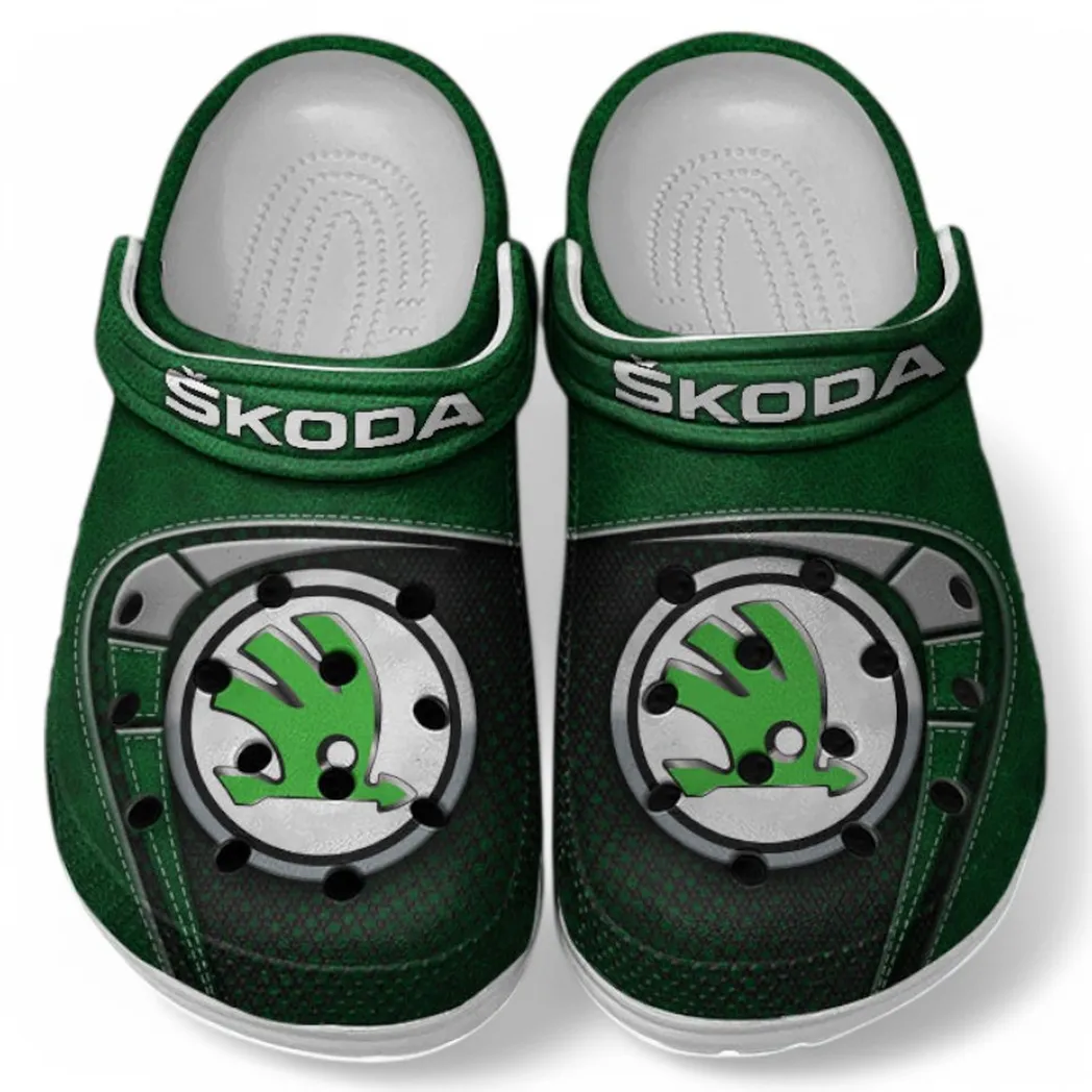 Skoda Crocs Sandals For Men Women, Gift For Skoda Fan CAR177031425578 - Green