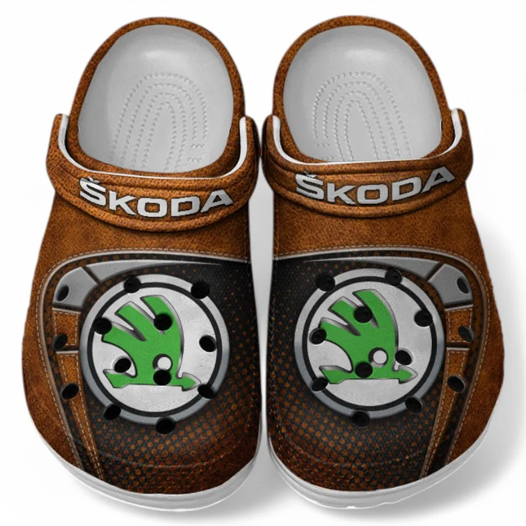 Skoda Crocs Sandals For Men Women, Gift For Skoda Fan CAR177031425578 - Orange
