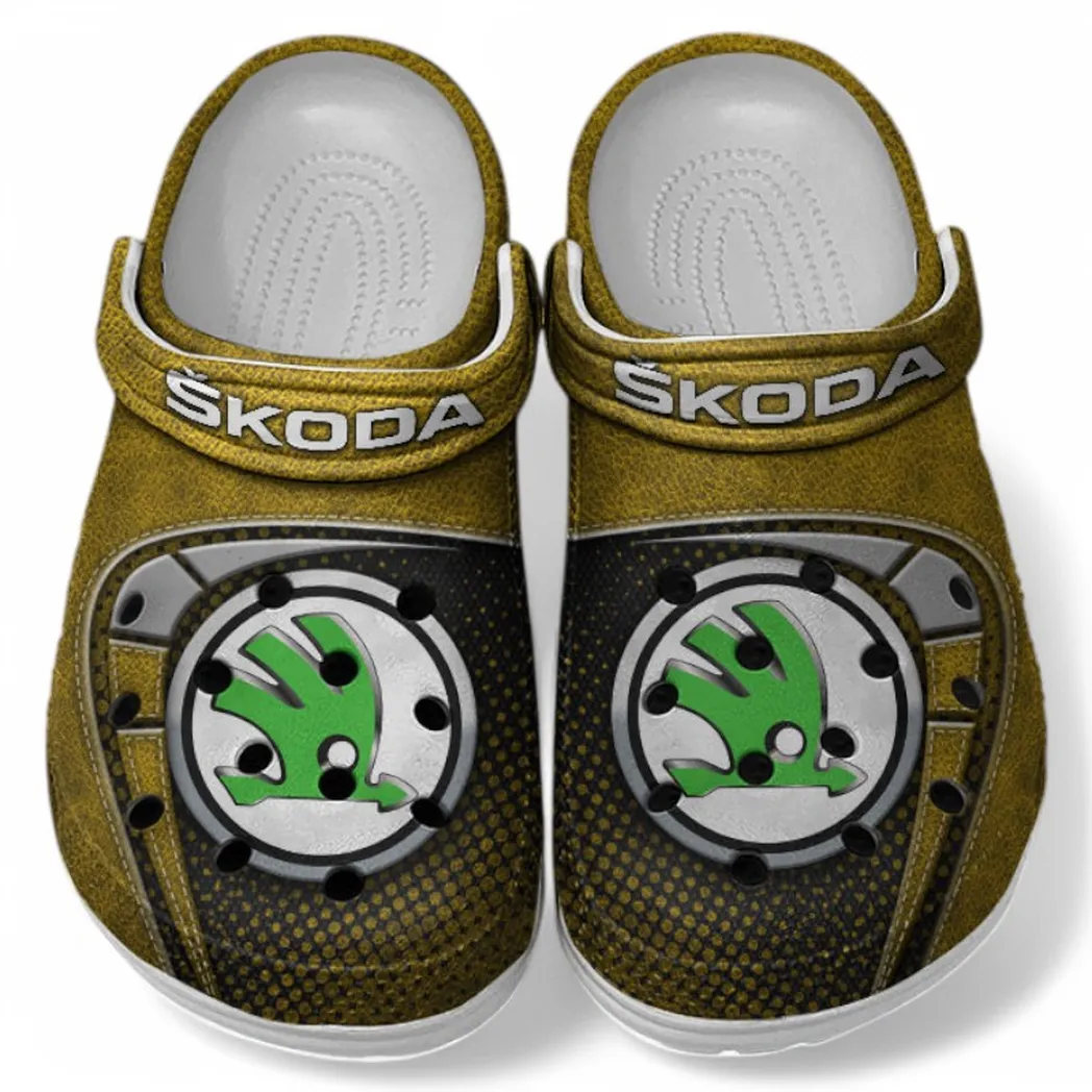 skoda crocs sandals for men women gift for skoda fan car177031425578 yellow 4svf3