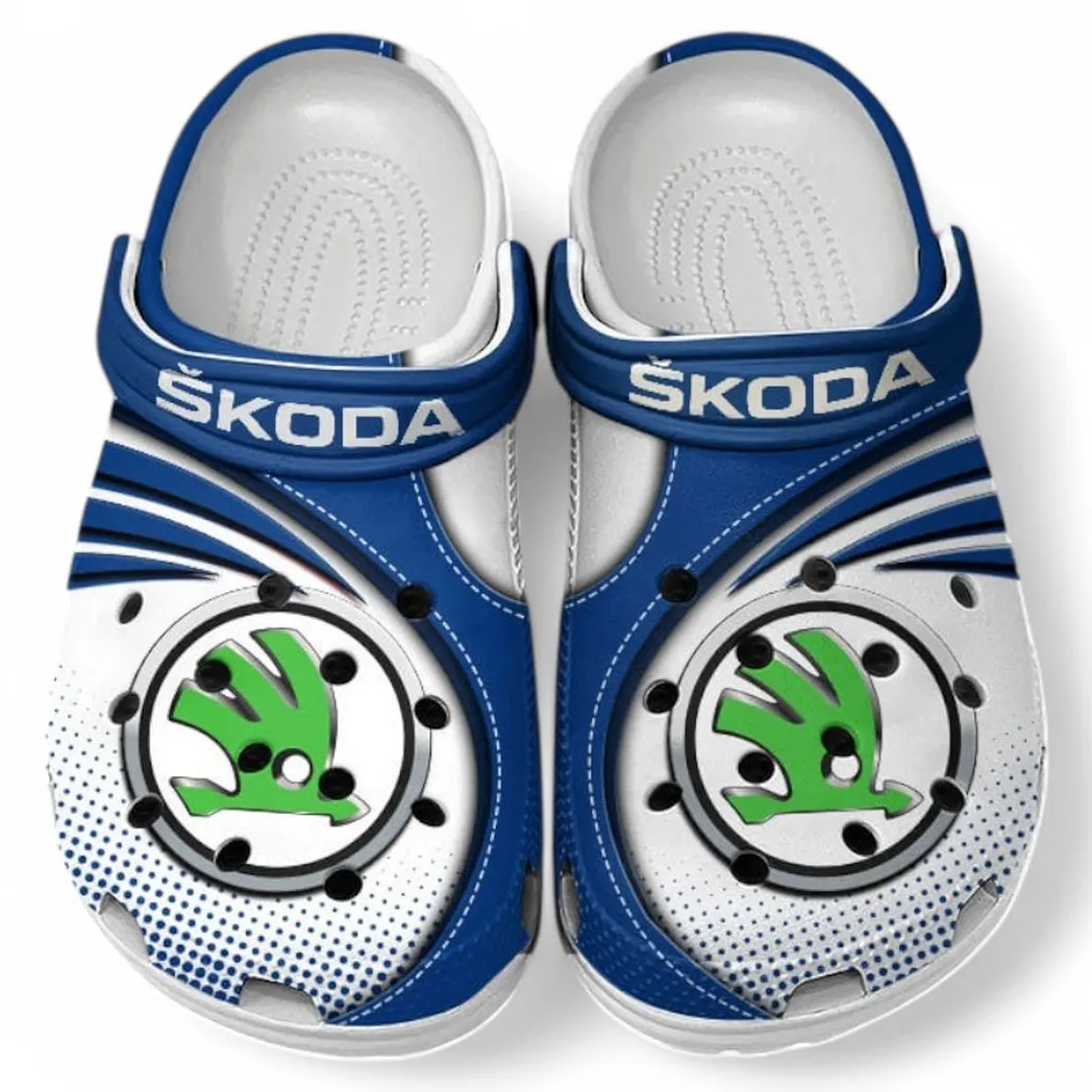 Skoda Crocs Sandals For Men Women, Gift For Skoda Fan CAR181031525729 - Blue