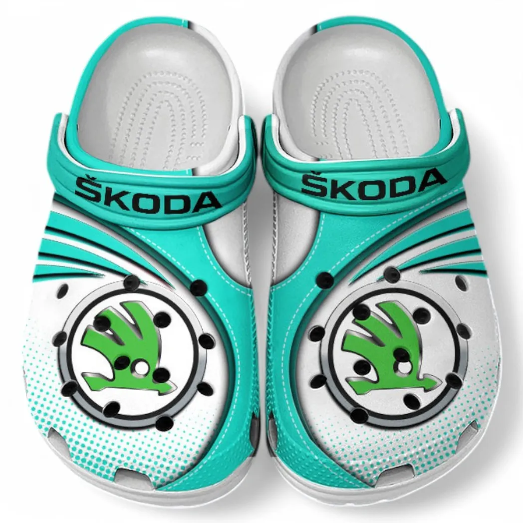 Skoda Crocs Sandals For Men Women, Gift For Skoda Fan CAR181031525729 - Cyan