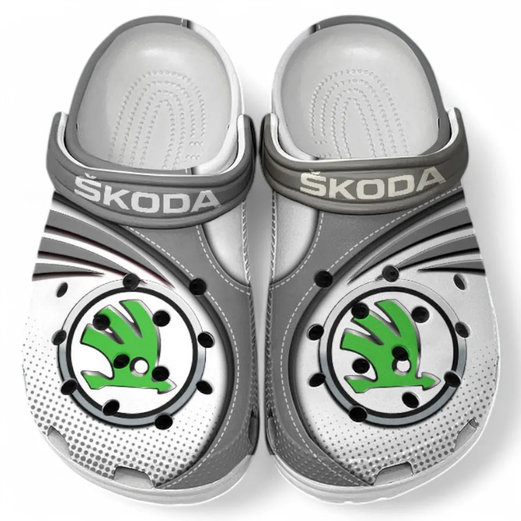 Skoda Crocs Sandals For Men Women, Gift For Skoda Fan CAR181031525729 - Gray