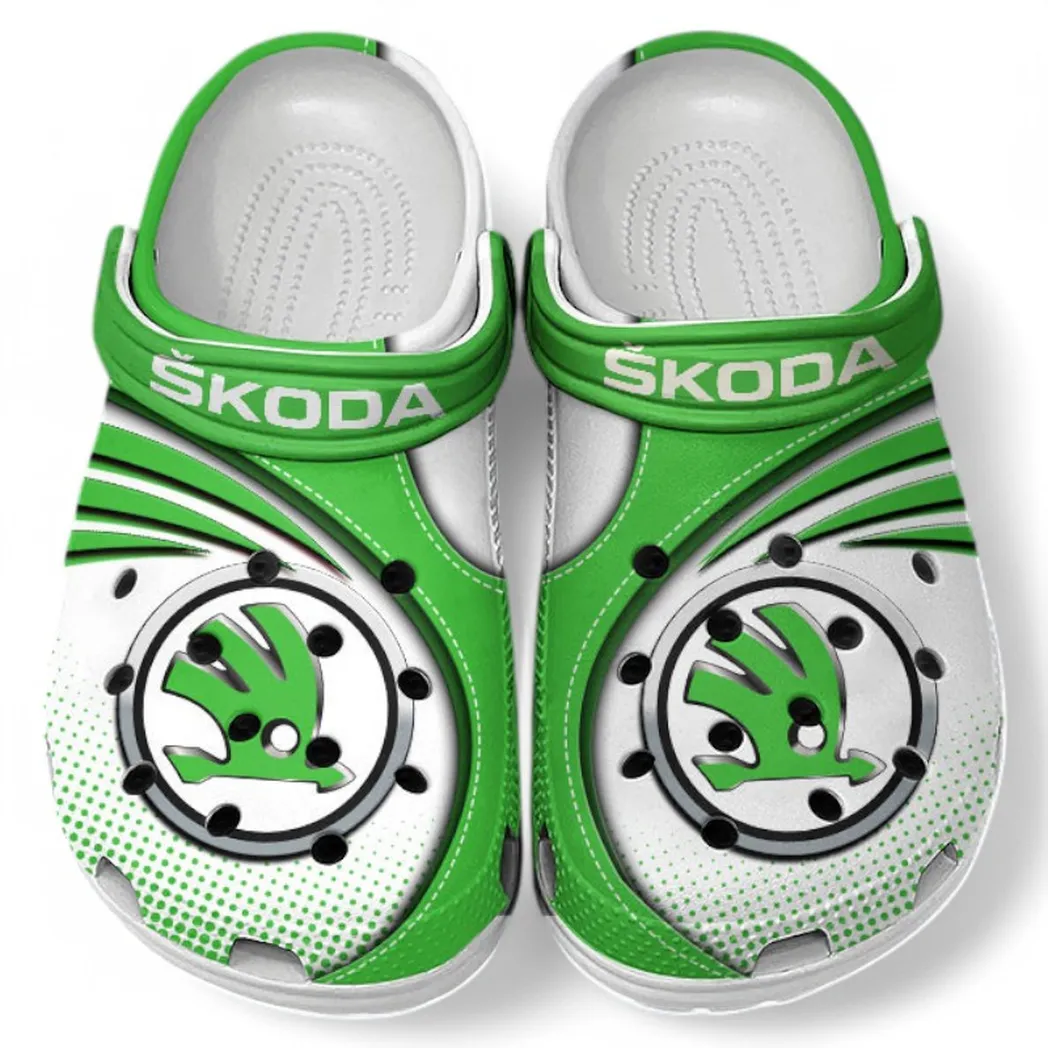 Skoda Crocs Sandals For Men Women, Gift For Skoda Fan CAR181031525729 - Green