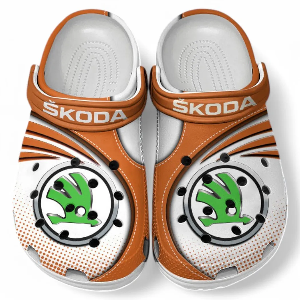Skoda Crocs Sandals For Men Women, Gift For Skoda Fan CAR181031525729 - Orange
