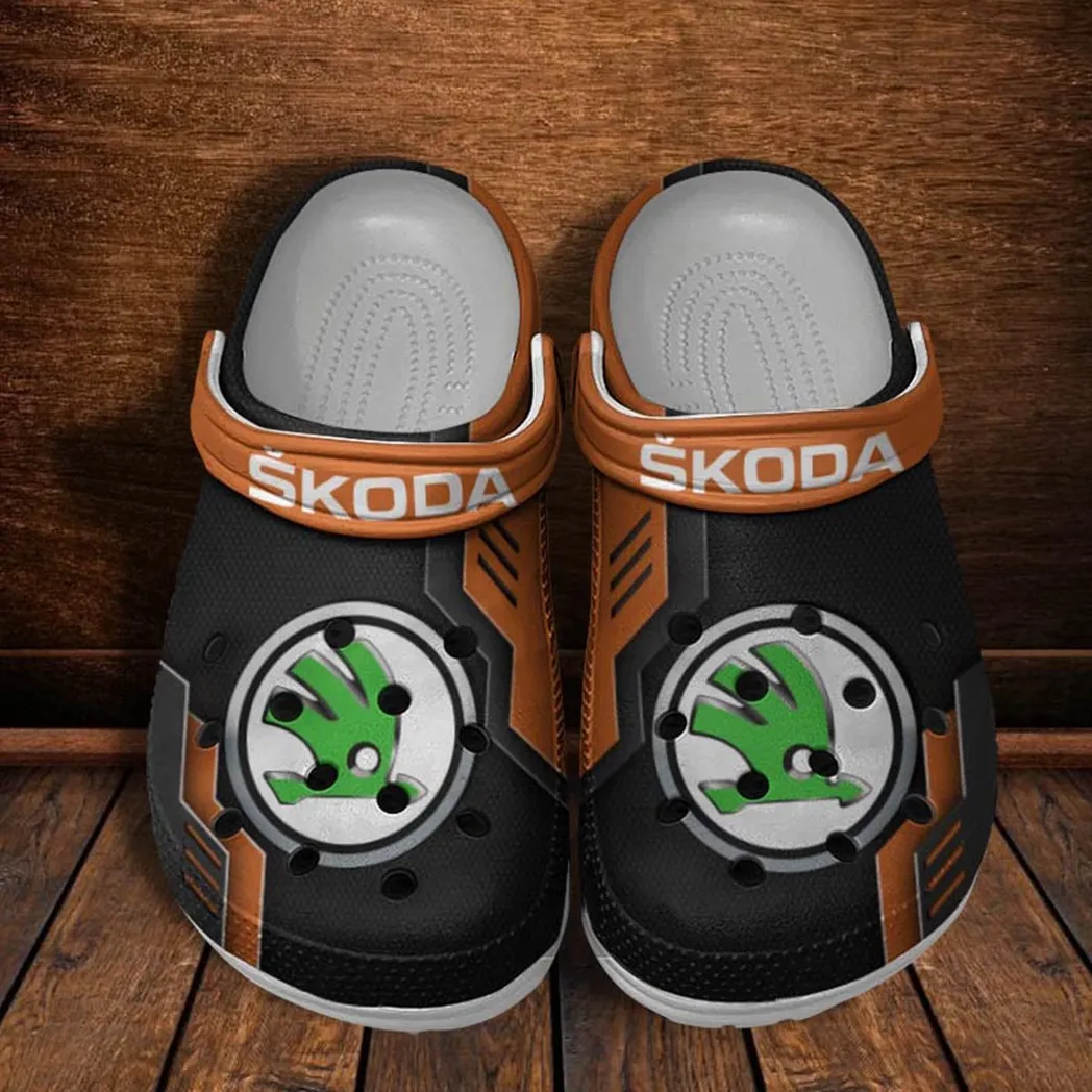 skoda crocs shoes clogs men women gift for skoda fan car185031525252 orange cetal