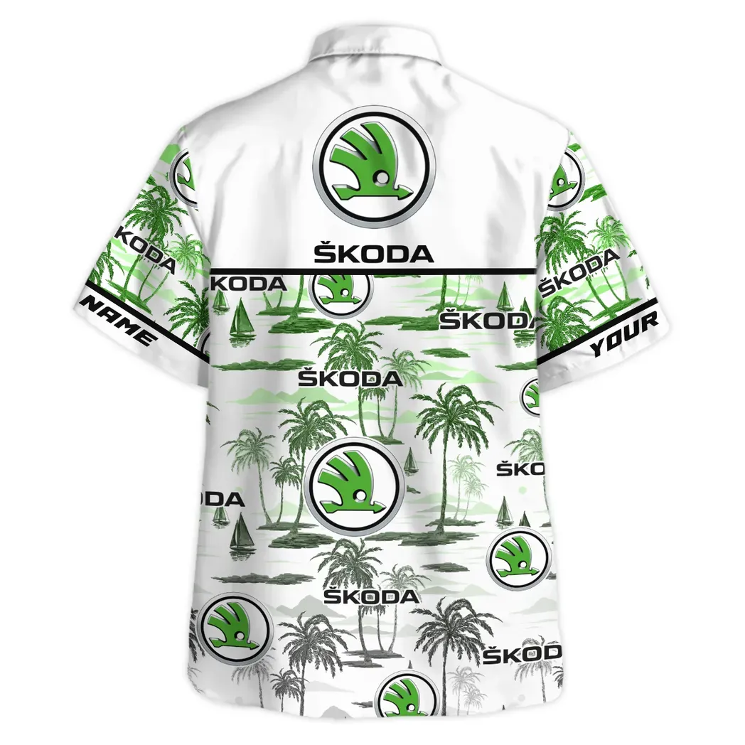 skoda custom hawaiian shirt for men gift for skoda fan car205031225715 4qetb