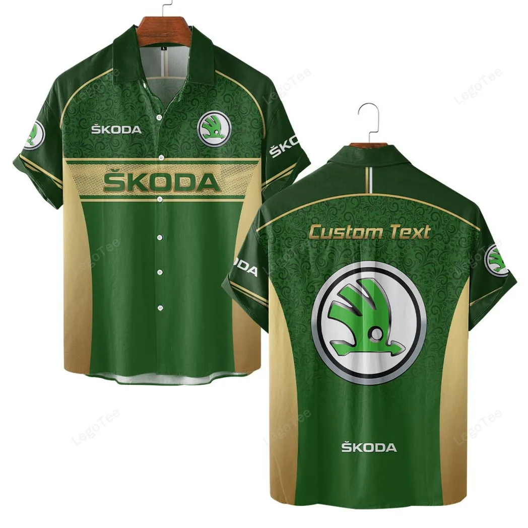 Skoda Custom Hawaiian Shirts For Men, Gift For Skoda Lovers, Gift For Him, Husband, Boyfriend CAR137021325966-3
