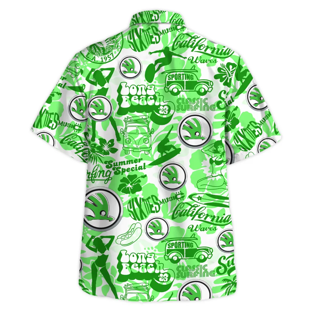 skoda hawaiian shirt for men gift for skoda lovers car201030725604 clu3i