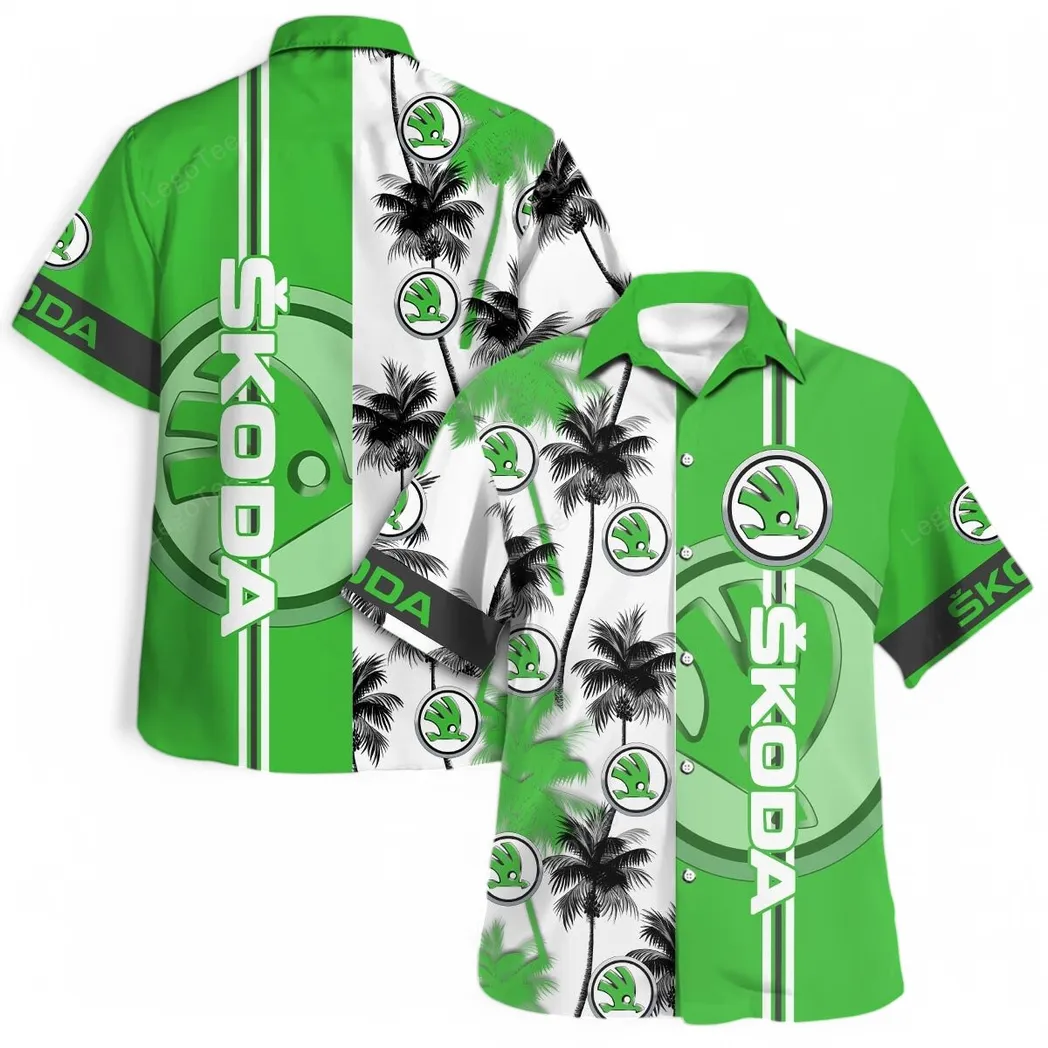 skoda hawaiian shirt for men gift for skoda lovers gift for him husband boyfriend car143021125047 e4ujh