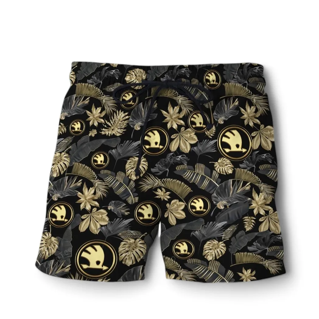 skoda hawaiian shirt set for men gift for skoda lovers gift for him husband boyfriend car139021125177 1 imkzh