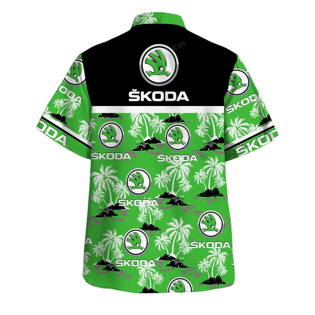 skoda hawaiian shirt set for men gift for skoda lovers gift for him husband boyfriend car144021125521 1 1eu2u