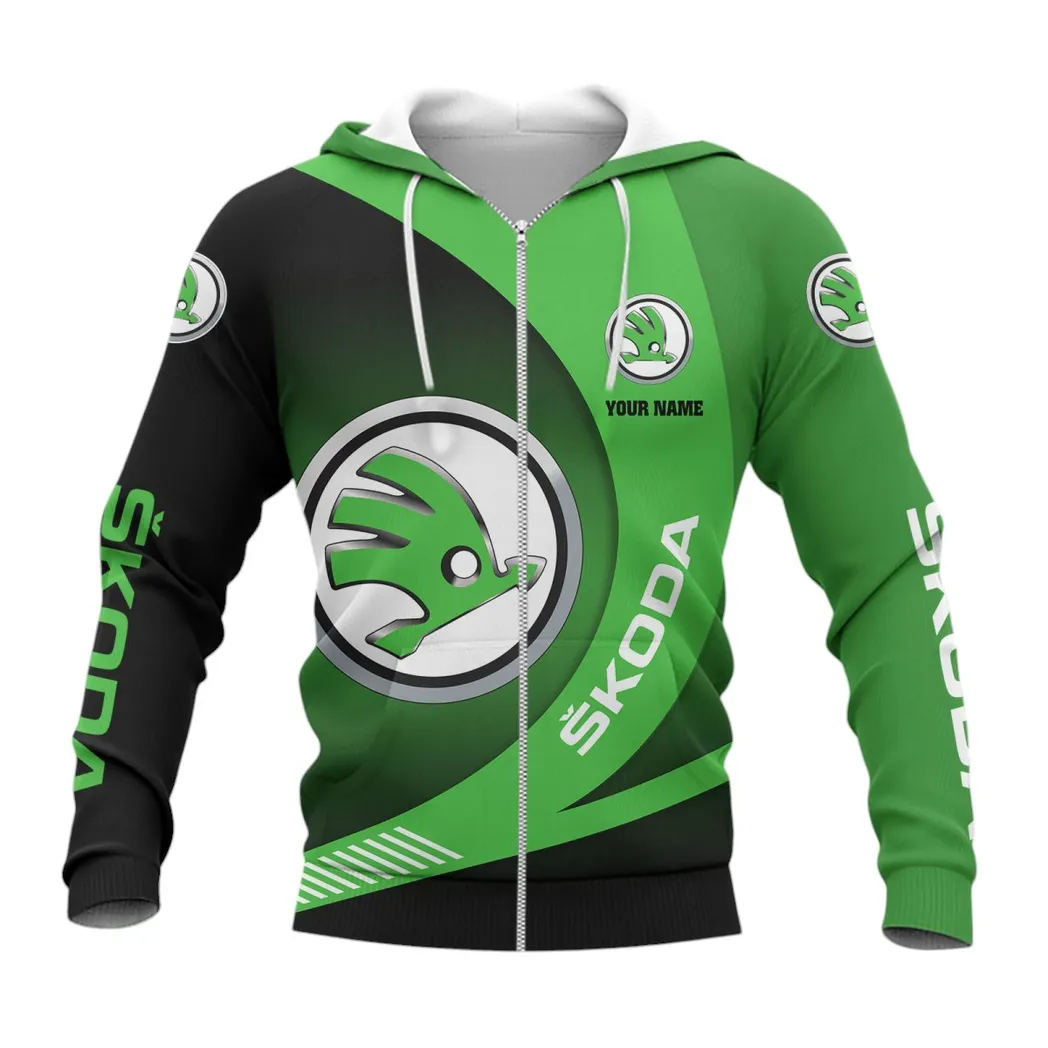 skoda zipper hoodie gift for skoda lovers gift for him husband boyfriend car7402222563 hd5as