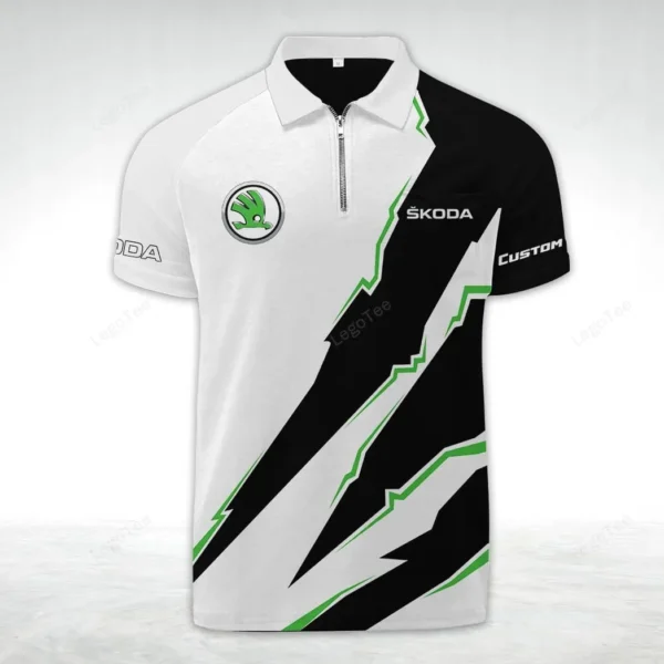 skoda zipper polo shirt gift for skoda lovers gift for gift for him husband boyfriend car128021025077 2kh5e
