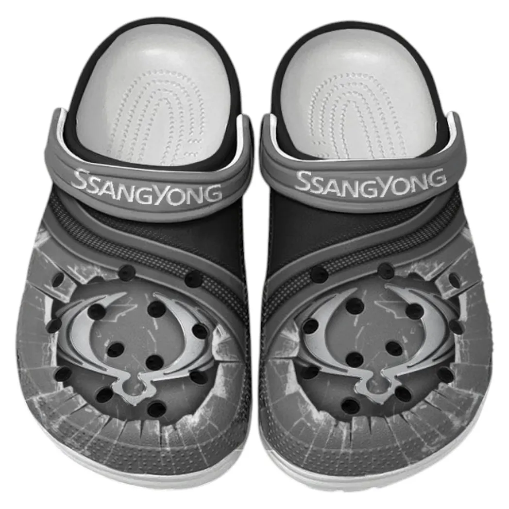 ssangyong motor crocs clogs men women gift for ssangyong motor fan car188032025149 gray