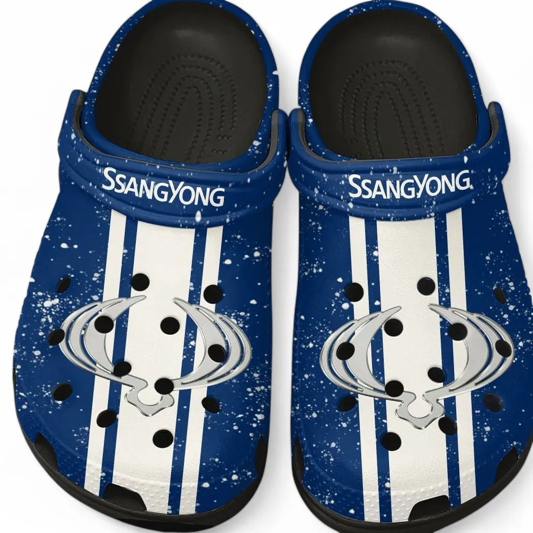 SsangYong Motor Crocs, Gift For SsangYong Motor Lovers, Gift For Him, Husband, Boyfriend CAR62022025099 - Black