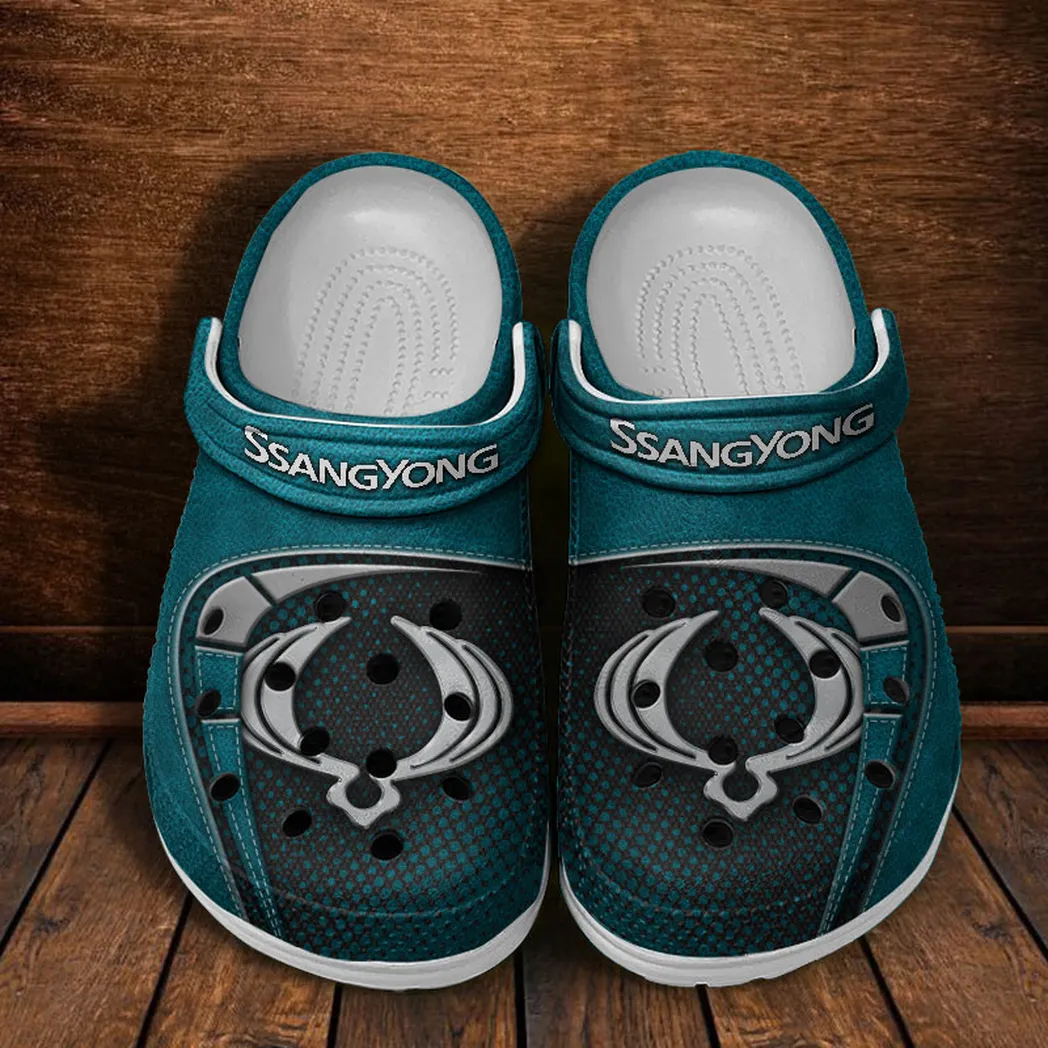 ssangyong motor crocs sandals for men women gift for ssangyong motor fan car177031425584 cyan