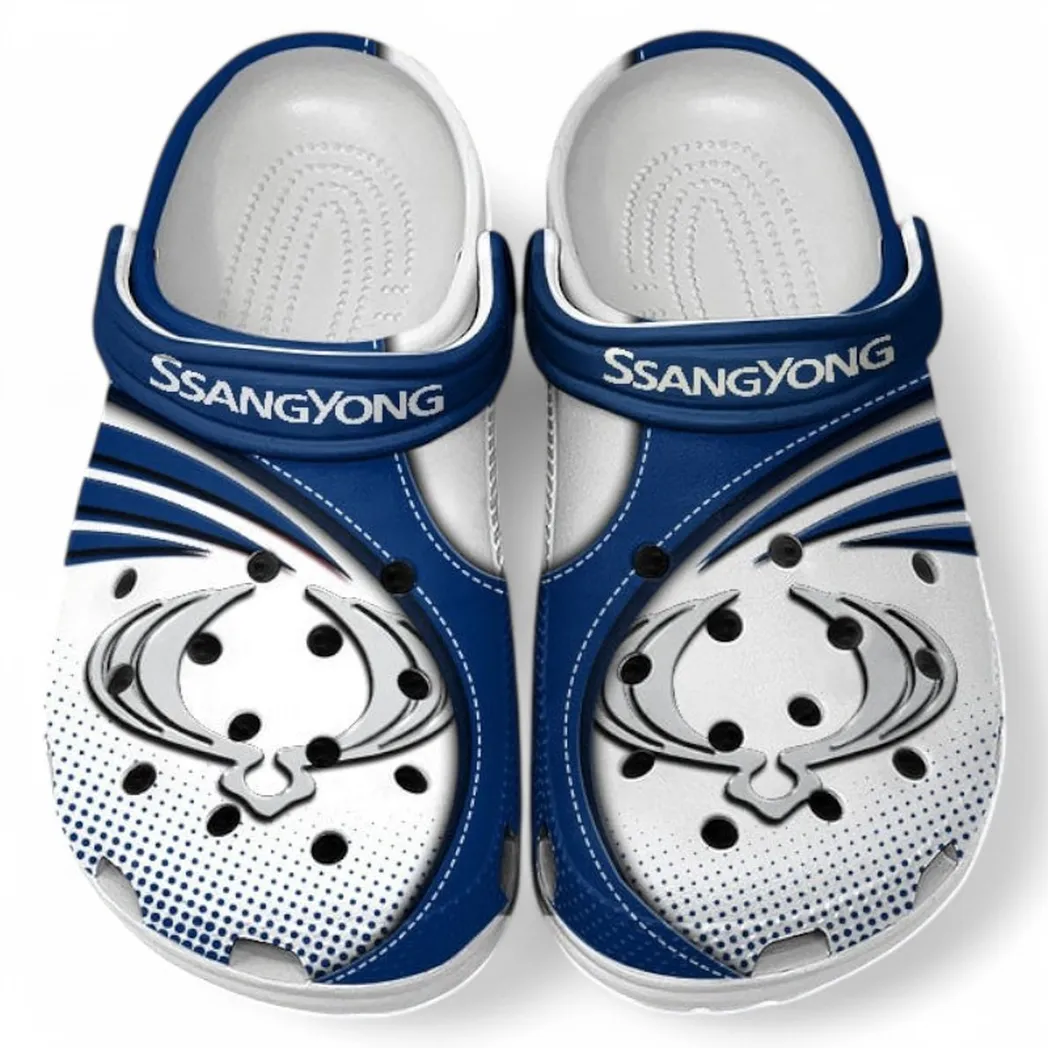 ssangyong motor crocs sandals for men women gift for ssangyong motor fan car181031525702 blue ov2cs