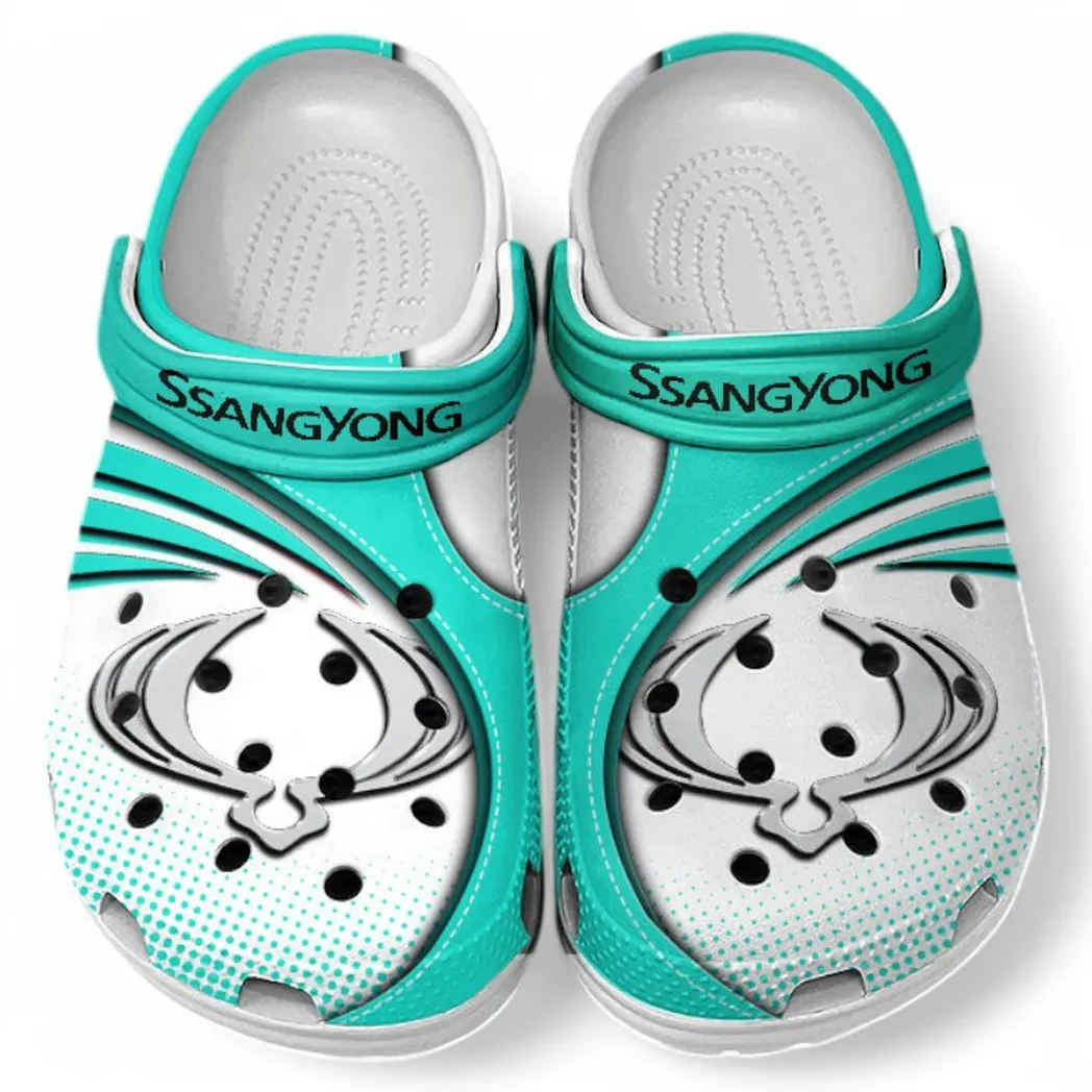 ssangyong motor crocs sandals for men women gift for ssangyong motor fan car181031525702 cyan yo8yu