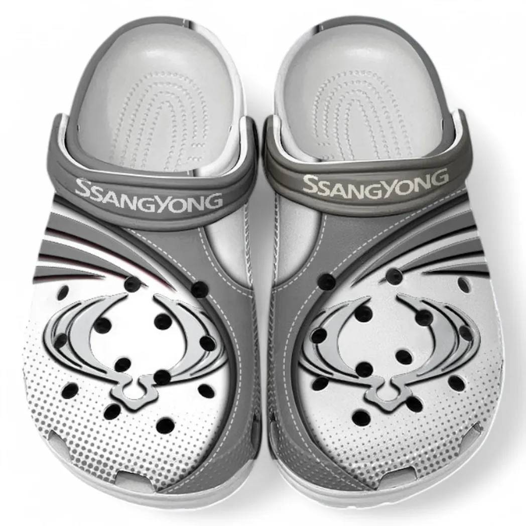 SsangYong Motor Crocs Sandals For Men Women, Gift For SsangYong Motor Fan CAR181031525702 - Gray