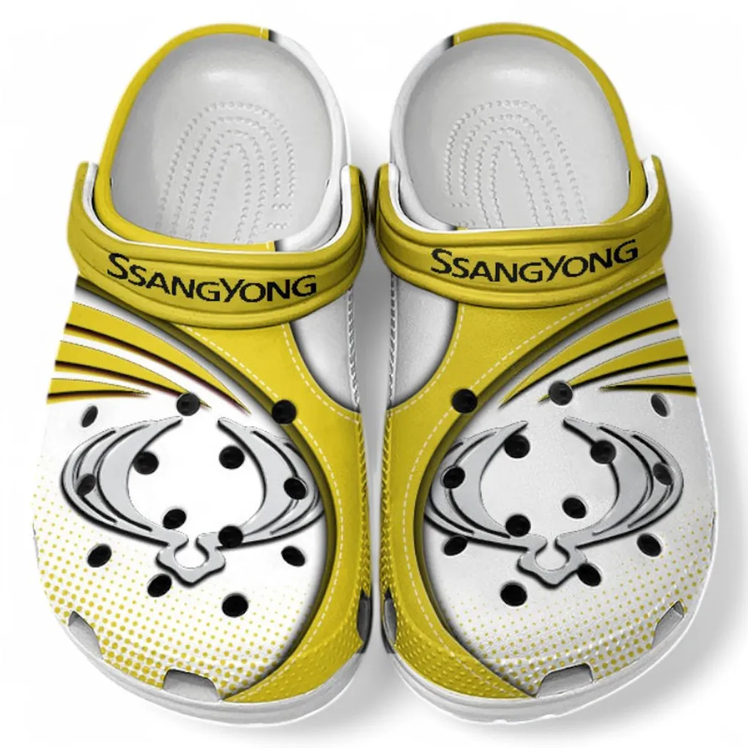 SsangYong Motor Crocs Sandals For Men Women, Gift For SsangYong Motor Fan CAR181031525702 - Yellow