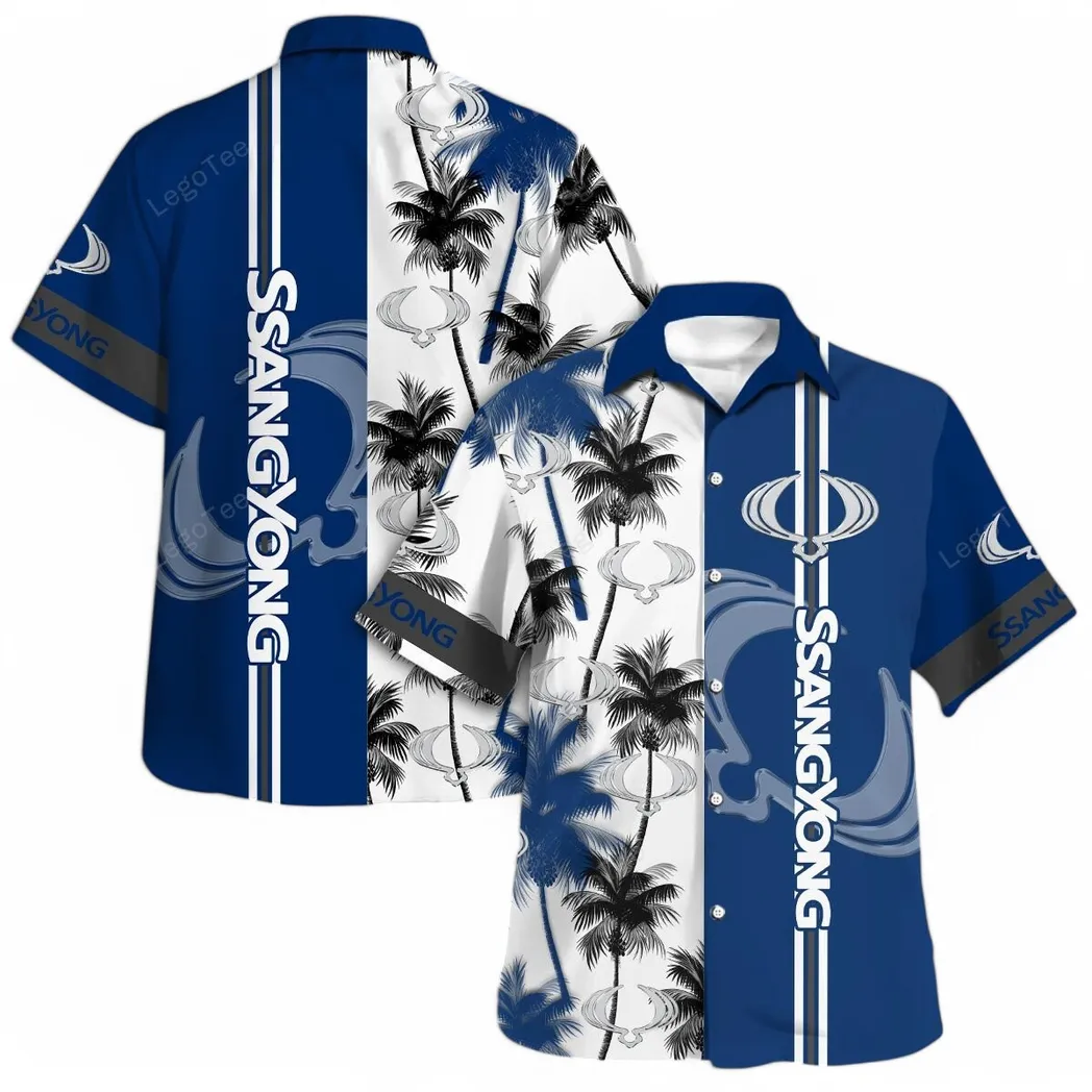 ssangyong motor hawaiian shirt for men gift for ssangyong motor lovers gift for him husband boyfriend car143021125032 bni5e