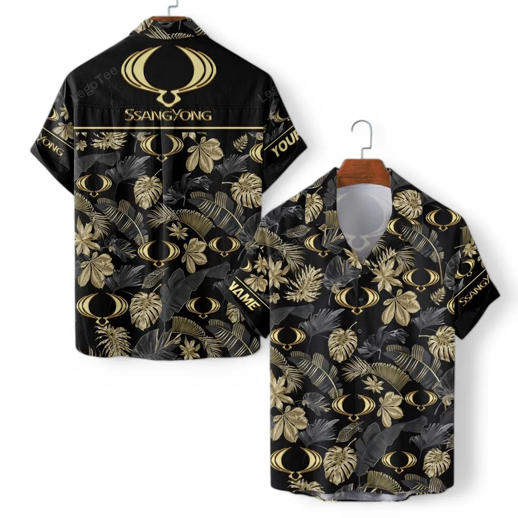 ssangyong motor hawaiian shirt set for men gift for ssangyong motor lovers gift for him husband boyfriend car139021125165 1 aa9fn
