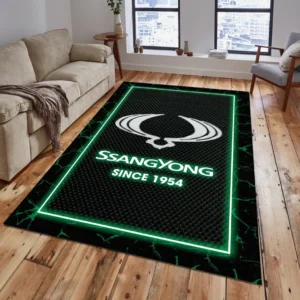 SsangYong Motor Rug, All Over Print Carpet For SsangYong Motor Lovers CAR5202192575 - Green