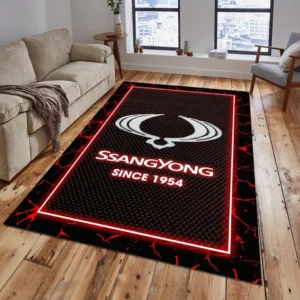 SsangYong Motor Rug, All Over Print Carpet For SsangYong Motor Lovers CAR5202192575 - Red