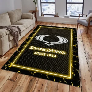 SsangYong Motor Rug, All Over Print Carpet For SsangYong Motor Lovers CAR5202192575 - Yellow