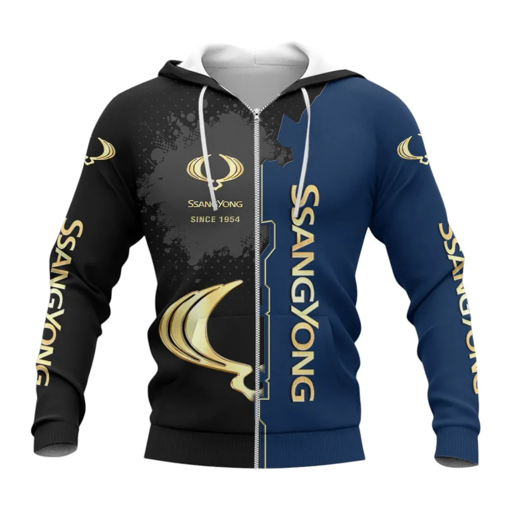ssangyong motor zipper hoodie gift for ssangyong motor lovers gift for him husband boyfriend car44021725083 3